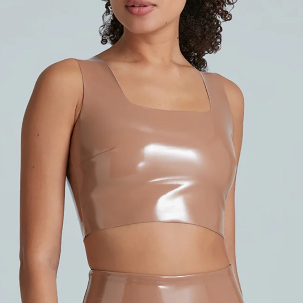 Commando Faux Patent Leather Crop Top